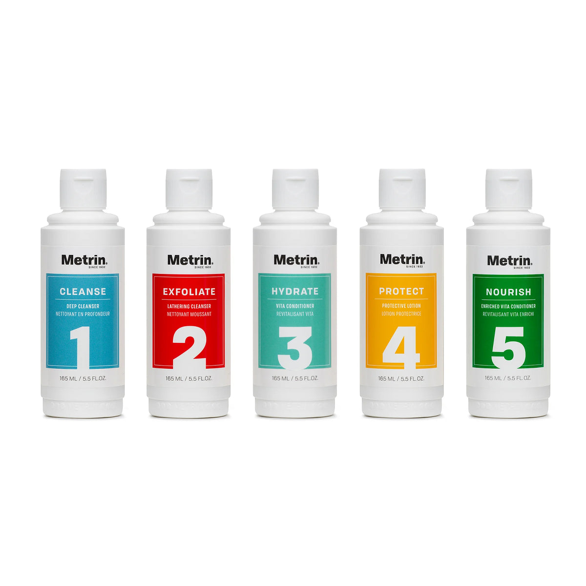 Metrin Women’s 5-Step Skincare System – Complete Facial Care Kit for all skin types